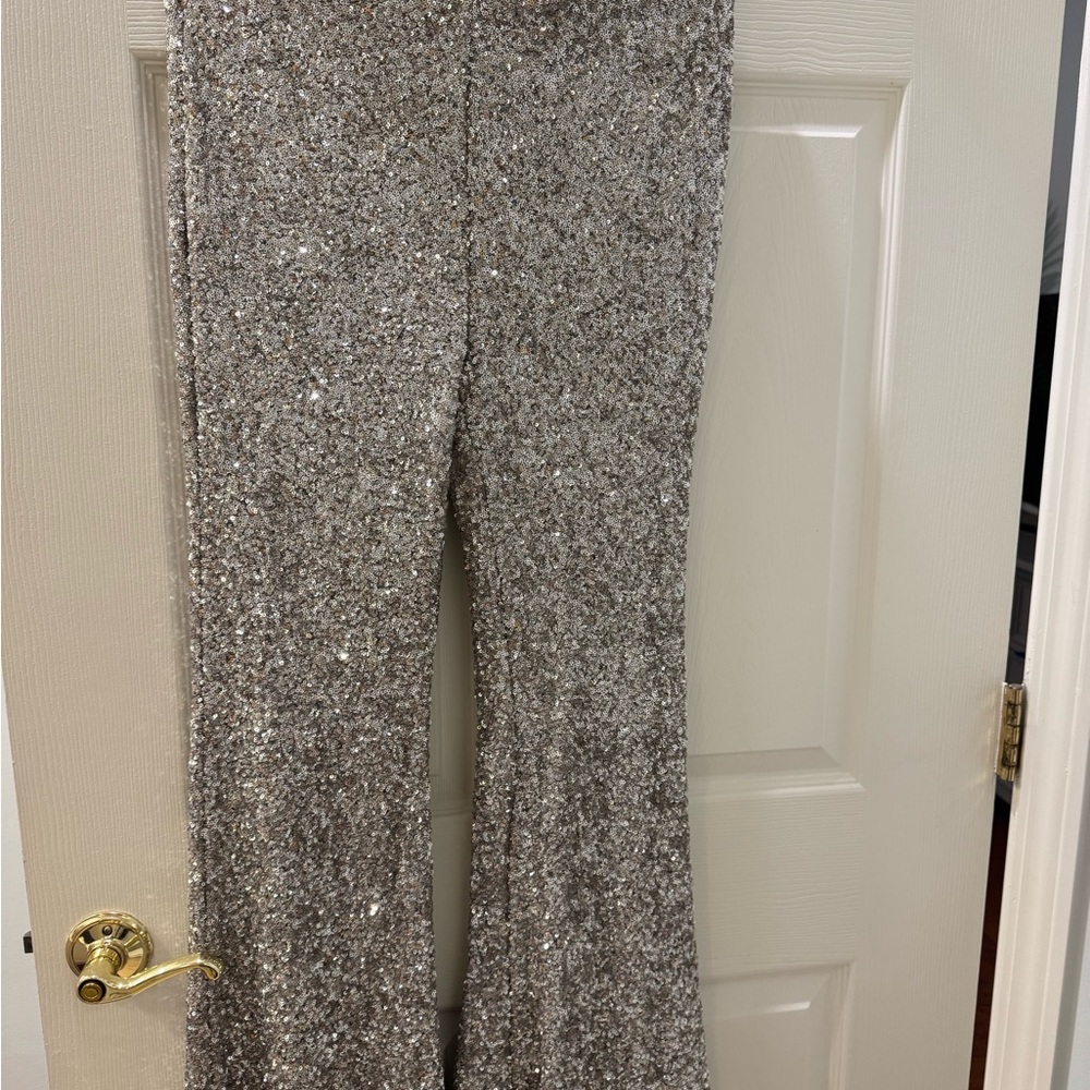 Express Silver Sequin Women's Pants